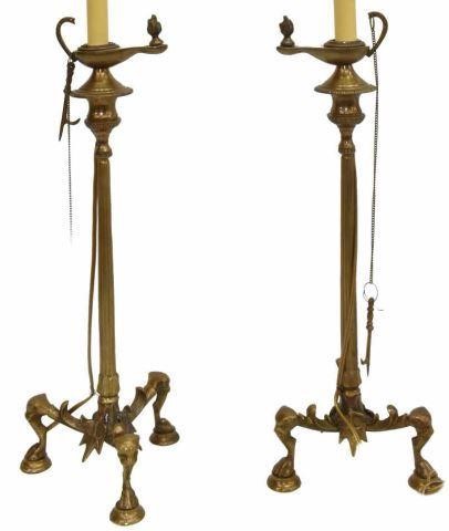 (2) NEOCLASSICAL STYLE BRASS