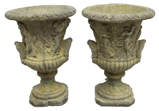 (2) NEOCLASSICAL STYLE CAST STONE