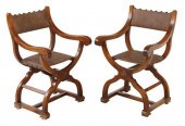 (2) NEOCLASSICAL STYLE CURULE