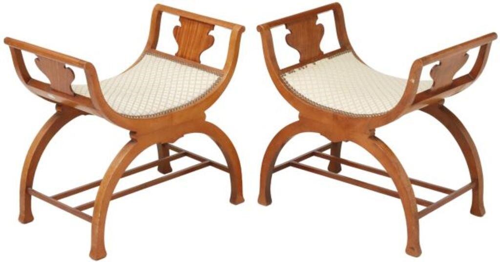 (2) NEOCLASSICAL STYLE CURULE