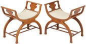 (2) NEOCLASSICAL STYLE CURULE