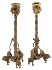 (2) NEOCLASSICAL STYLE GILT-BR
