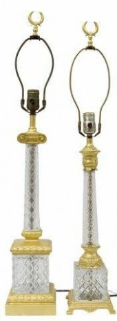 (2) NEOCLASSICAL STYLE GILT TA