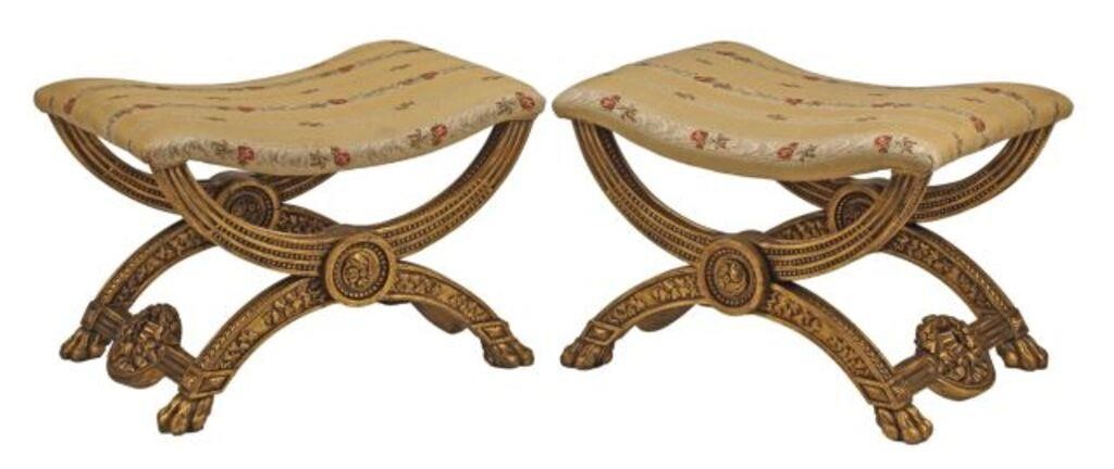(2) NEOCLASSICAL STYLE GILTWOOD