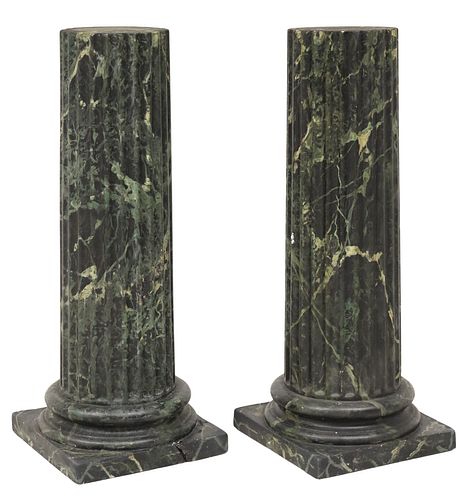 (2) NEOCLASSICAL STYLE MARBLEIZED
