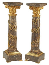(2) NEOCLASSICAL STYLE ORMOLU-
