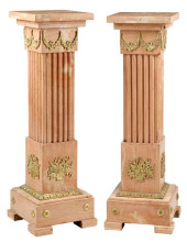 (2) NEOCLASSICAL STYLE ORMOLU-