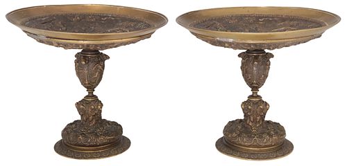 (2) NEOCLASSICAL STYLE PATINATED