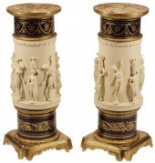 (2) NEOCLASSICAL STYLE PEDESTA