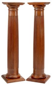 (2) NEOCLASSICAL-STYLE WOOD FL