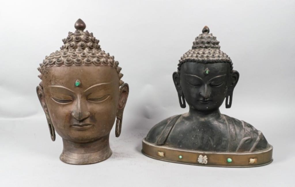2 NEPALESE BRONZE BUDDHA