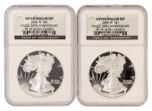 (2) NGC 2006W SILVER EAGLES, P