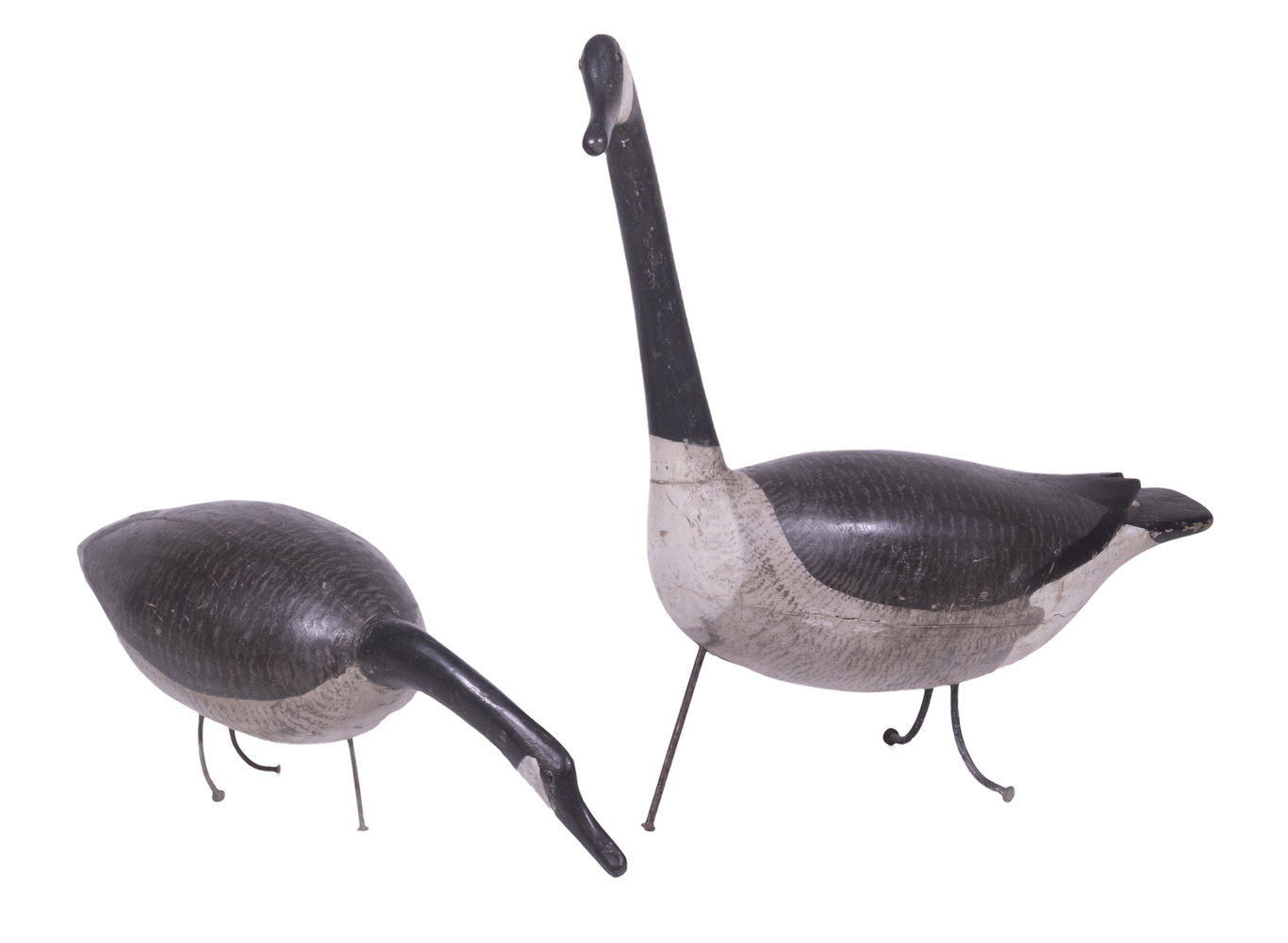 (2) NOVA SCOTIA CANADA GEESE WOOD