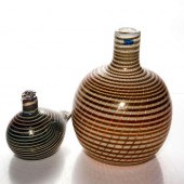 2 NUUTAJARVI ART GLASS, VASE &
