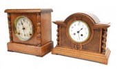 (2) OAK SHELF CLOCKS, SESSIONS