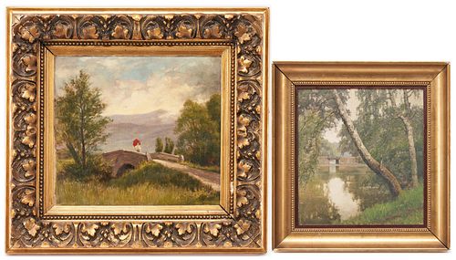 2 O/C LANDSCAPE PAINTINGS WITH