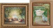 2 O/C PATIO PAINTINGS, WILLI B
