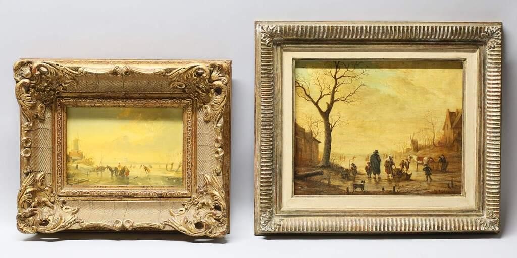 2 OIL ON BOARD VILLAGE
