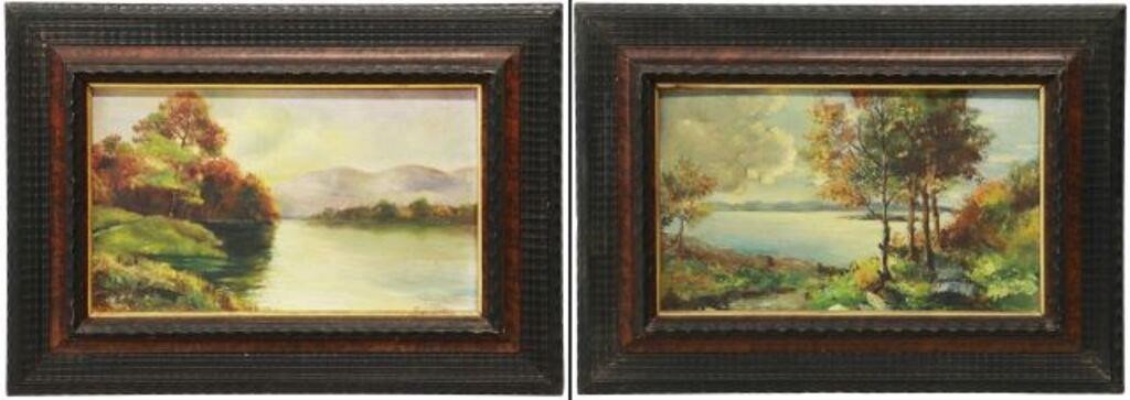 (2) OIL ON PANEL PAINTINGS IN