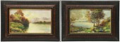(2) OIL ON PANEL PAINTINGS IN