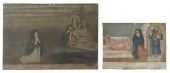 (2) OIL ON TIN EX-VOTO RETABLO