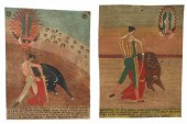 2) OIL ON TIN EX-VOTO VIRGEN D
