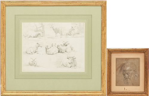 2 OLD MASTER DRAWINGS, ATTB. TO