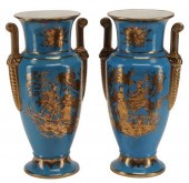 2) OLD PARIS PORCELAIN CHINOIS