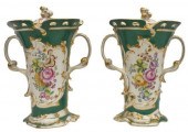(2) OLD PARIS PORCELAIN COVERE