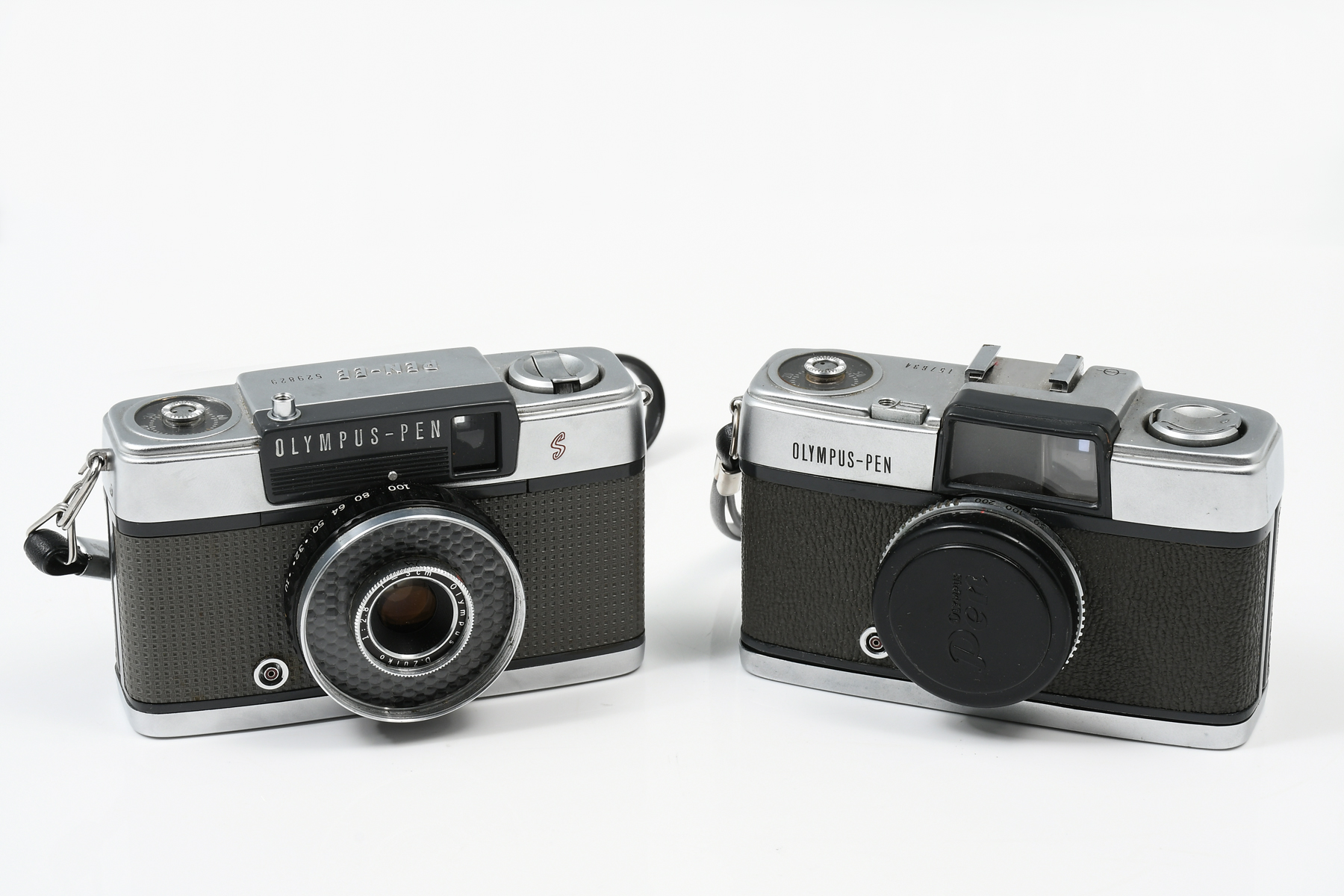 2 OLYMPUS PEN FILM CAMERAS: