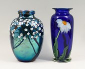 2 ORIENT & FLUME ART GLASS VAS