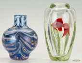 2 ORIENT & FLUME ART GLASS VAS