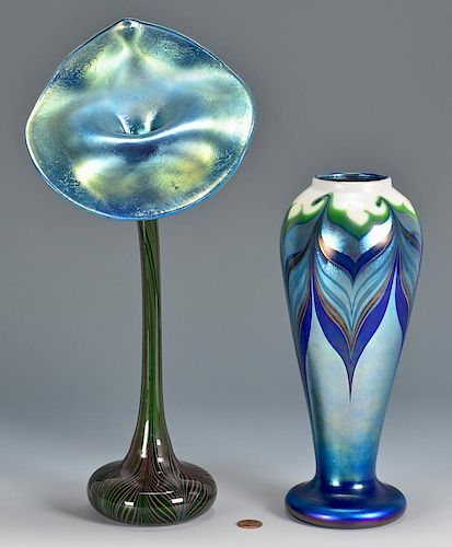 2 ORIENT & FLUME ART GLASS VASESTwo