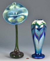 2 ORIENT & FLUME ART GLASS VAS