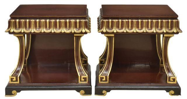 (2) ORIENTAL GILT & RED LACQUER