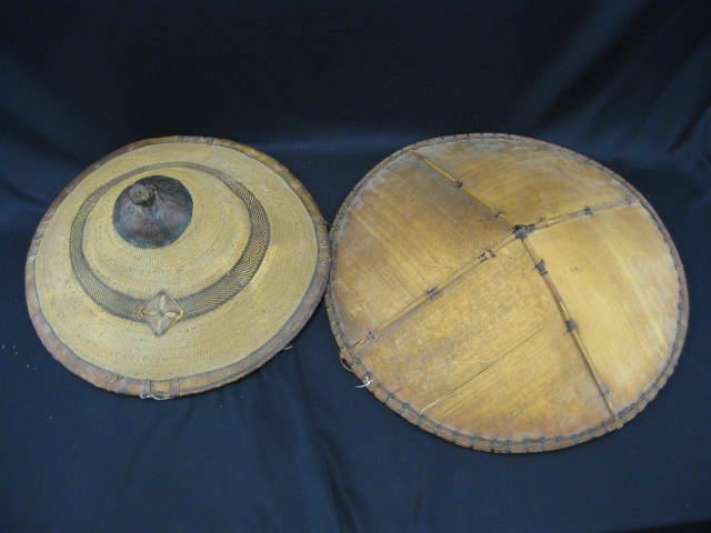 2 Oriental Hats one woven nice