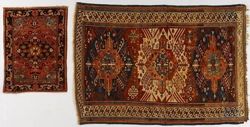2 ORIENTAL RUGS:TABRIZ AND KAZAKTwo