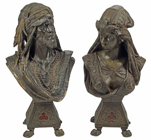 (2) ORIENTALIST PARCEL-GILT &AMP;