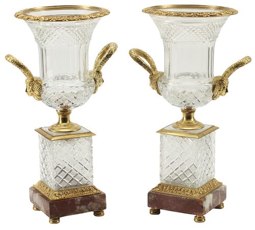 (2) ORMOLU &AMP; CUT-GLASS
