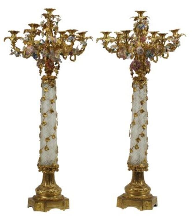 (2) ORMOLU & CUT CRYSTAL