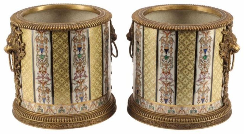 (2) ORMOLU-MOUNTED PORCELAIN