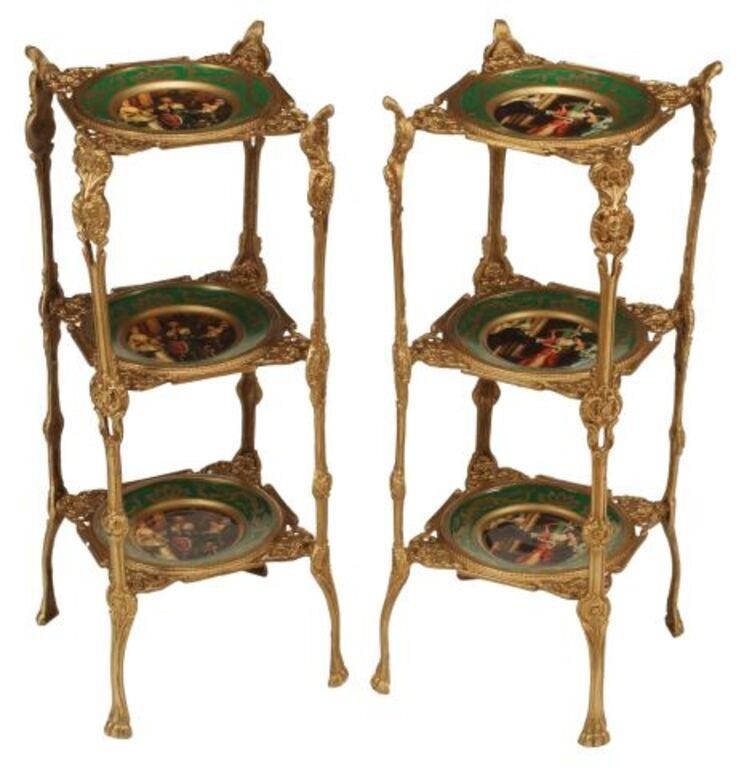 (2) ORMOLU MOUNTED PORCELAIN
