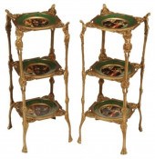 (2) ORMOLU MOUNTED PORCELAIN T