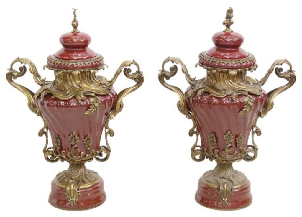 (2) ORMOLU-MOUNTED SANG DE BOEUF