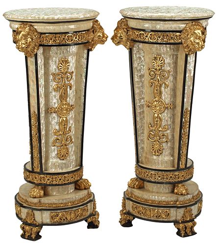 (2) ORNATE MOTHER-OF-PEARL INLAID