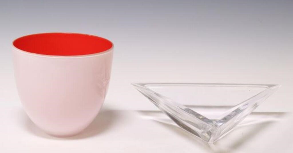 (2) ORREFORS GLASS PASTILLO &