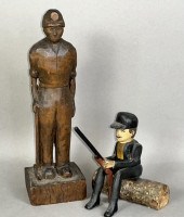 2 PA FOLK ART CARVINGS CA. EAR