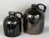 2 PA MANGANESE GLAZED REDWARE