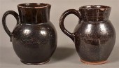 2 PA MANGANESE GLAZED REDWARE