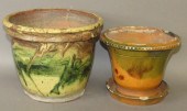 2 PA REDWARE FLOWER POTSca. 18